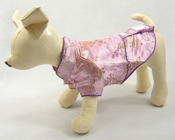 Oriental Cheong-Sam Dog Dress Pink XX-Small