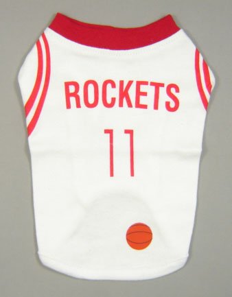 #11 Basketball Dog T-shirt Rockets Small