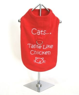 Cats...Taste Like Chicken Harness-T Large Dog Shirt