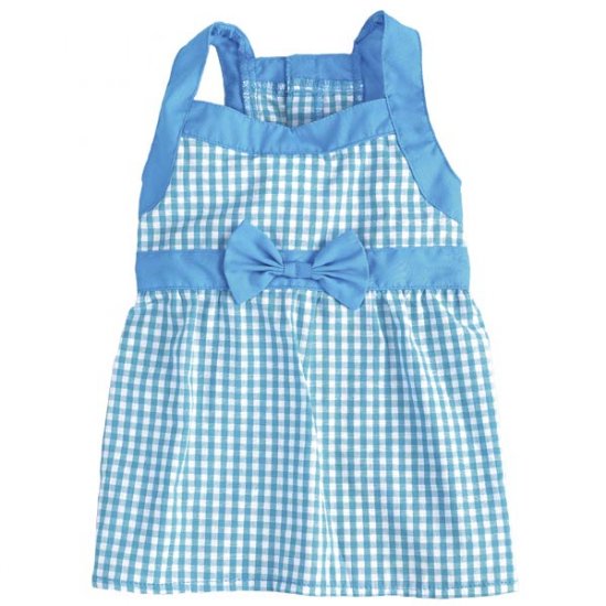 Sale East Side Collection Gingham Dog Dresses XX Small Bluebird