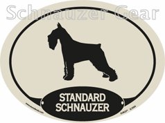 STANDARD SCHNAUZER Oval Decal Sticker - FREE SHIPPING
