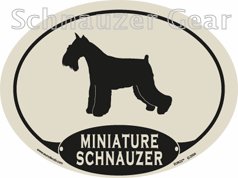 MINIATURE Schnauzer Oval Decal Sticker - FREE SHIPPING