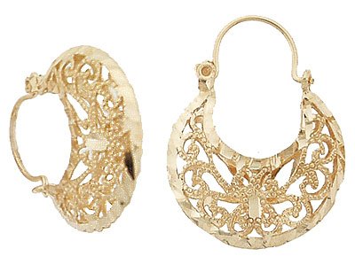 14K Gold Filigree Earrings