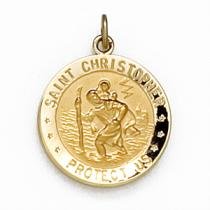 14K US Army/St Christopher Double Sided Medal
