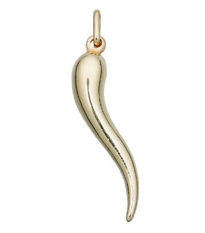 14K Yellow Gold X-Large Italian Horn