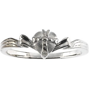 Sterling Silver "Gift Wrapped Heart" Ring