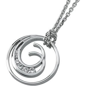 Journey Diamond Double Coil Pendant