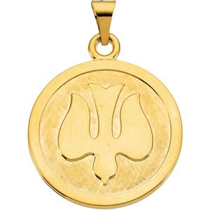 14K Gold Holy Spirit Pendant