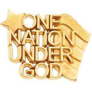 14K Gold "One Nation Under God" Lapel Pin - Choice