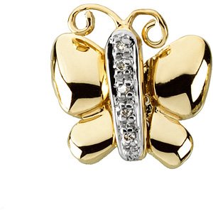 14K Gold Betty the Butterfly Wagglesâ„¢ Pendant