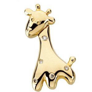 14K Gold Gert the Giraffe Wagglesâ„¢ Pendant