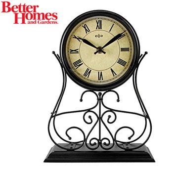 BETTER HOMES & GARDENS® WROUGHT IRON MANTEL CLOCK