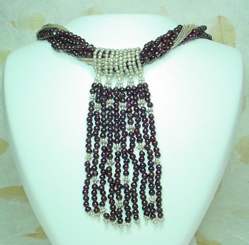 Garnet Stone + 925 Silver Necklace