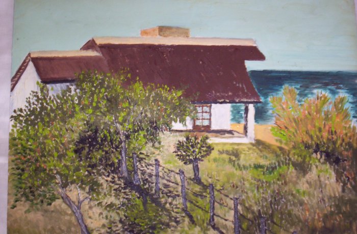 Milton Cairoli oil painting "Casa de Playa Las Flores"