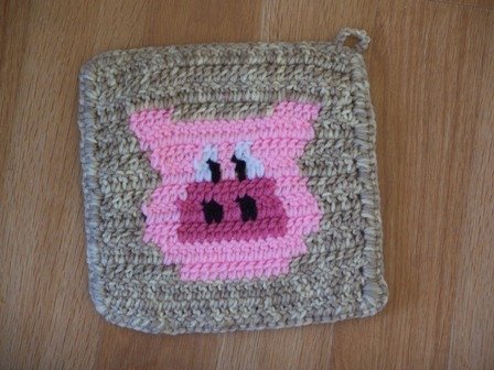 Single Piggy Pot Holder