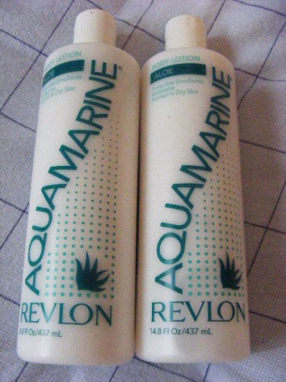 Revlon Aquamarine Body Lotion With Aloe 2 Bottles 