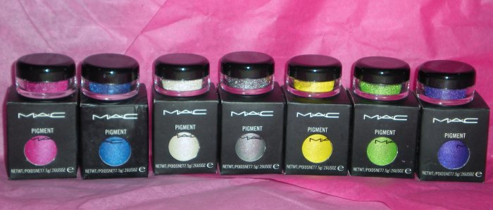 MAC Cosmetics Authentic Pigment HUGE Samples Lot of 7