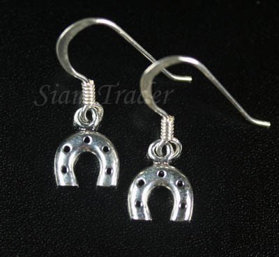 Sterling Silver Horse Shoe Dangling Earrings YSS92