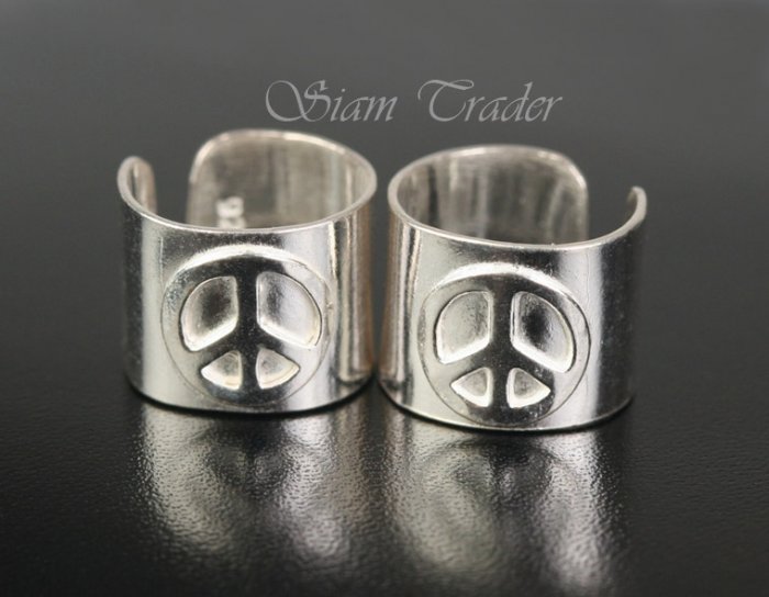 Sterling Silver Peace Ear Cuffs AESS1270