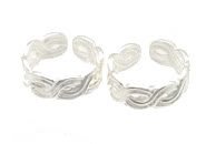 Sterling Silver Braided Strands Ear Cuffs CSS321