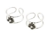 Sterling Silver wire Frame 'Daisy' Ear Cuffs CSS344