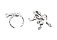 Sterling Silver Hugging Frog Ear Cuffs CSS357