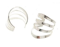 Sterling Silver Quad Ring Ear Cuffs CSS84