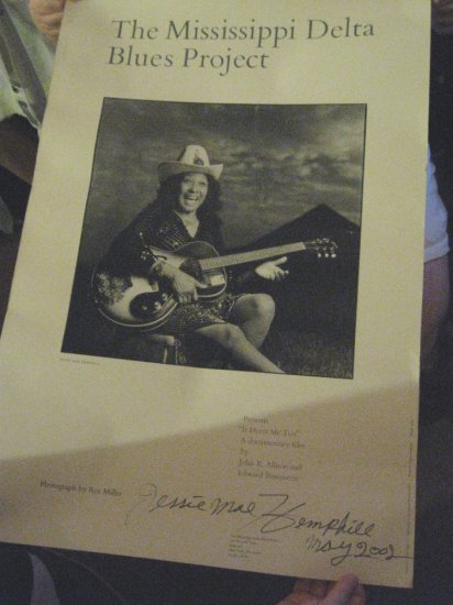 Rare Jessie Mae Hemphill Signed Poster