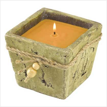 #39239 Stone-Finish Candle Pot