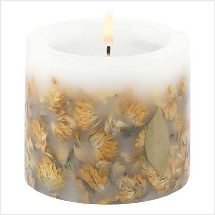 #39208 Dried Wildflower Candle