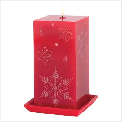 #39216 Jeweled Snowflake Candle