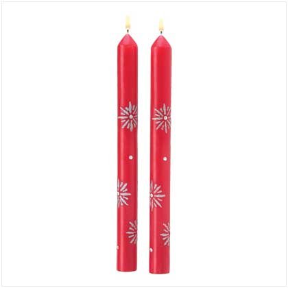 #39217 Snowflake Taper Candles