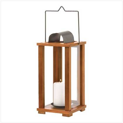 #39031 Classic Wood Candle Lantern