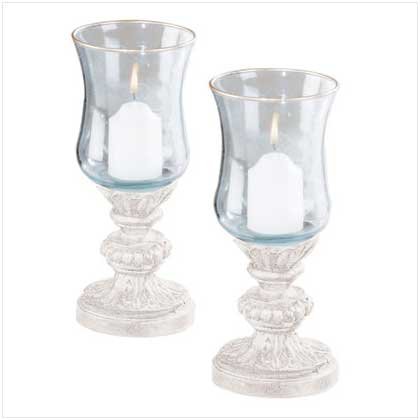 #31679 Gold Edged Hurricane Lamps