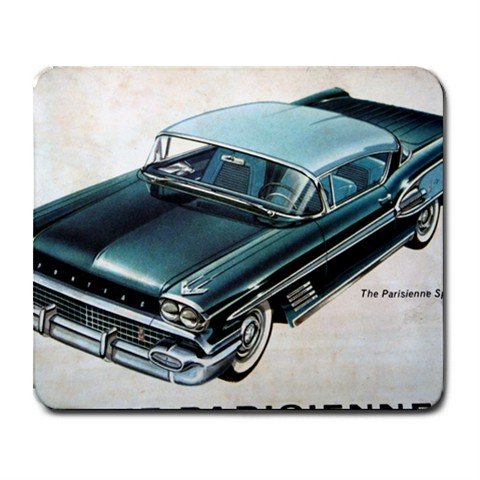 Mousepad Blue Pontiac classic car FREE SHIPPING