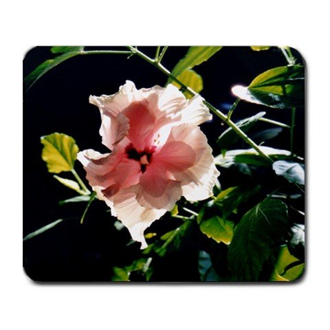 Mousepad pink hibiscus FREE SHIPPING