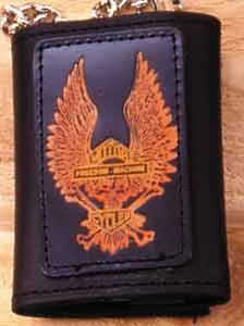 Golden Eagle Leather Biker Wallet