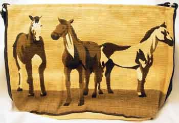 'Horse' Designed Handcrafted Tote Bag
