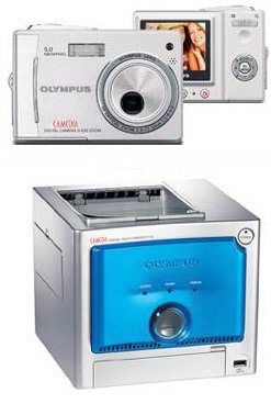 Olympus D-630 Zoom Digital Camera+ P-10 DIGITAL PHOTO PRINTER Combo