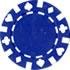 50PCS 13.5GRAM DOUBLE SUIT CLAY POKER CHIP - BLUE
