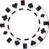 50PCS 13.5GRAM DOUBLE SUIT CLAY POKER CHIPS - WHITE