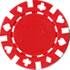 50PCS 13.5GRAM DOUBLE SUIT CLAY POKER CHIP - RED