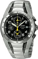 Seiko watch SNA473 Stainless Steel Alarm Chronograph Men's Watches