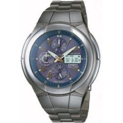 Casio WVA510TDA-9AV Wave Ceptor Atomic Solar Watch Titanium Band Gray Dial Mens Analog Digital