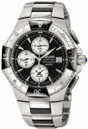 Seiko Coutura Alarm Chronograph Stainless Steel Watch