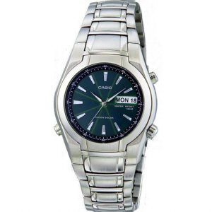 Casio MTP1226A-3AV Casual Dress Tough Solar Green Mens Watch Metal Band