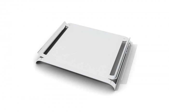 Etched Beakfast Tray - Silver - Winter Trees