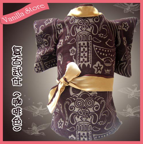 Cool Japan Bushido Style Brown Dog Clothes Apparel