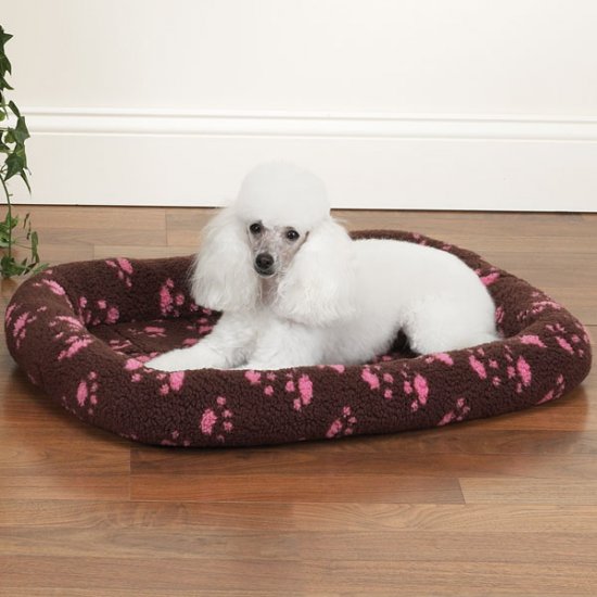 Slumber Pet Paw Print Crate Bed MEDIUM SIZE