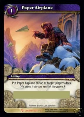 WoW World of Warcraft TCG -- Paper Airplane LOOT